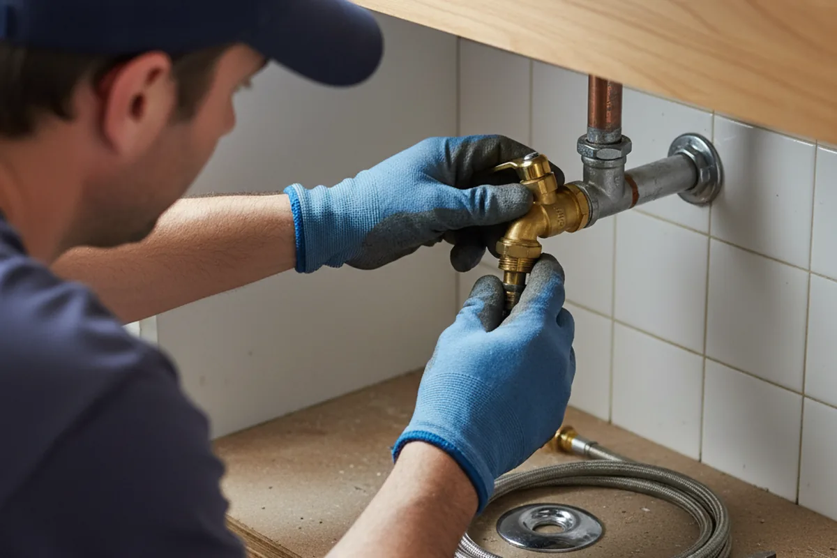 Shutoff valve and fitting work during Repiping in Lake Hiawatha